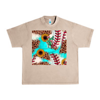 French Oak baseball leopard turquoise cactus sunflower seamless pattern Urban Heavy Tee - JahusDesignShop