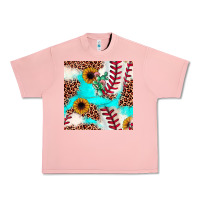 Salmon baseball leopard turquoise cactus sunflower seamless pattern Urban Heavy Tee - JahusDesignShop