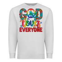 Dove Grey LGBTQ+ God Loves Everyone Premium Sweatshirt - BundleAndBundleShop