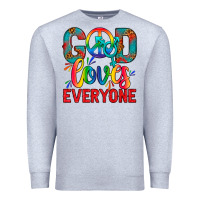 Heather Grey LGBTQ+ God Loves Everyone Premium Sweatshirt - BundleAndBundleShop