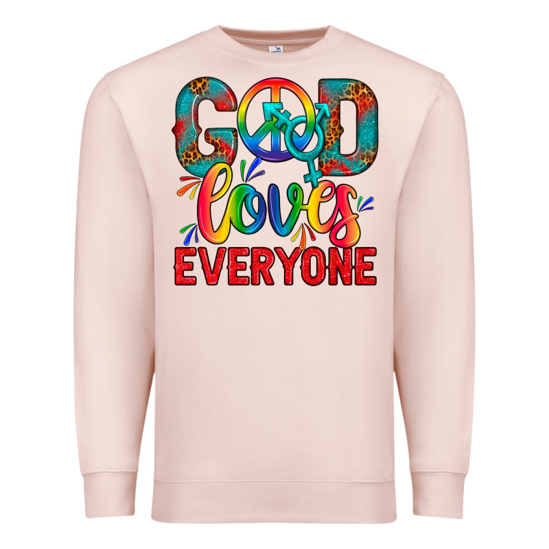 Lgbtq+ God Loves Everyone Premium Sweatshirt by BundleAndBundleShop | Teevron