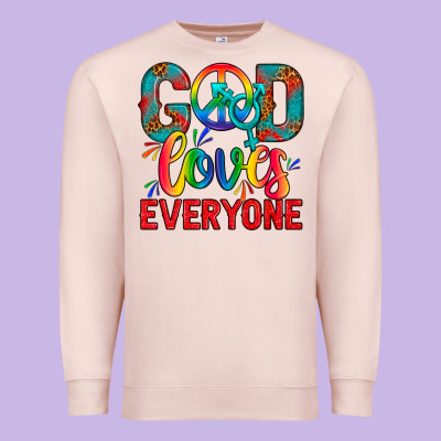 Lgbtq+ God Loves Everyone Premium Sweatshirt Designed By Bundleandbundleshop