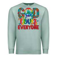 Seafoam LGBTQ+ God Loves Everyone Premium Sweatshirt - BundleAndBundleShop