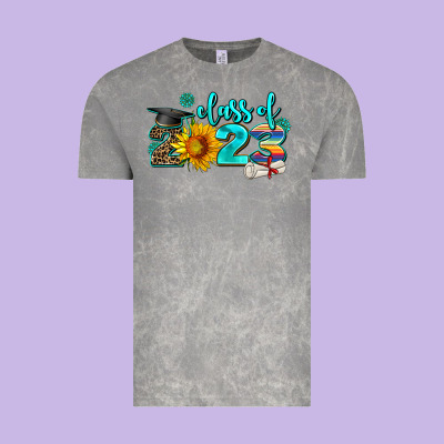 Western Sunflower Class Of 2023 Vintage Tee Designed By Adodesignshop