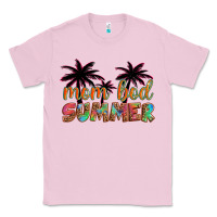 Bubblegum Pink mom bod summer with palms Classic Tee - Artiststas