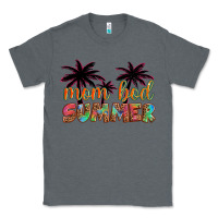 Charcoal Heather mom bod summer with palms Classic Tee - Artiststas