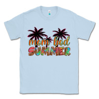 Dusty Blue mom bod summer with palms Classic Tee - Artiststas