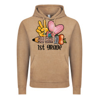 Vintage Coffee peace love 1st grade Vintage Hoodie - JahusDesignShop