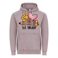 Vintage Zinc peace love 1st grade Vintage Hoodie - JahusDesignShop