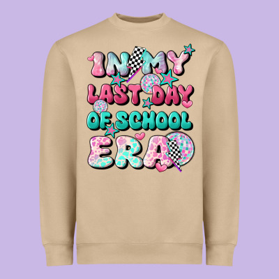 In My Last Day Of School Era Heavyweight Sweatshirt Designed By Jahusdesignshop