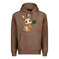 Chestnut eastrt bunny carrot Premium Hoodie - RanaPortraitStore