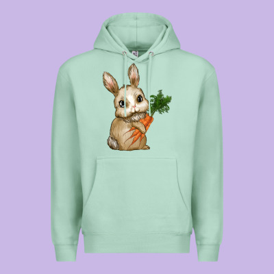 Eastrt Bunny Carrot Premium Hoodie Designed By Ranaportraitstore