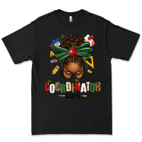Black educational coordinator life afro messy bun Premium Tee - texasbilliewilder