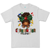 Dove Grey educational coordinator life afro messy bun Premium Tee - texasbilliewilder