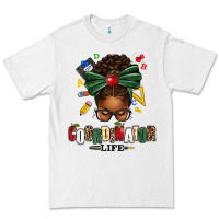White educational coordinator life afro messy bun Premium Tee - texasbilliewilder
