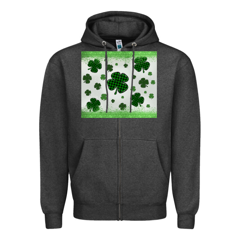 Shamrock Zipper Hoodie by MaliasSmallBusiness | Teevron