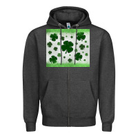Charcoal Heather shamrock Zipper Hoodie - MaliasSmallBusiness