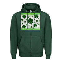 Sports Green shamrock Zipper Hoodie - MaliasSmallBusiness