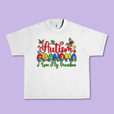 Autism Grandma I Love My Grandson Urban Heavy Tee Designed By Artiststas