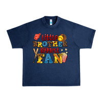Navy little brother biggest fan Urban Heavy Tee - AdoDesignShop