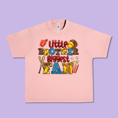 Little Brother Biggest Fan Urban Heavy Tee Designed By Adodesignshop