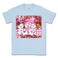 Dusty Blue pink snowgirls Classic Tee - AdoDesignShop