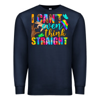 Navy LGBTQ I Can't Even Think Straight Premium Sweatshirt - BundleAndBundleShop