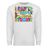 Oatmeal Heather LGBTQ I Can't Even Think Straight Premium Sweatshirt - BundleAndBundleShop