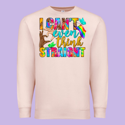 Lgbtq I Can't Even Think Straight Premium Sweatshirt Designed By Bundleandbundleshop