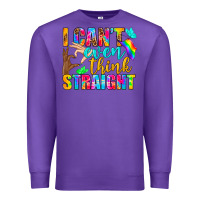 Purple LGBTQ I Can't Even Think Straight Premium Sweatshirt - BundleAndBundleShop