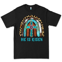 Black He Is Risen Premium Tee - RanaPortraitStore