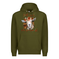 Army Green Just a Girl Who Loves Goat Premium Hoodie - Bettercallsaul