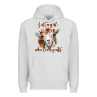 Dove Grey Just a Girl Who Loves Goat Premium Hoodie - Bettercallsaul