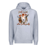 Heather Grey Just a Girl Who Loves Goat Premium Hoodie - Bettercallsaul