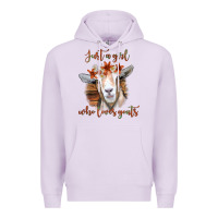 Lilac Just a Girl Who Loves Goat Premium Hoodie - Bettercallsaul