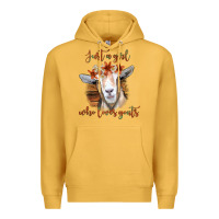Just A Girl Who Loves Goat Premium Hoodie | Teevron