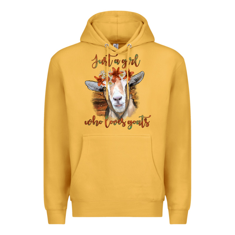 Just A Girl Who Loves Goat Premium Hoodie by Bettercallsaul | Teevron