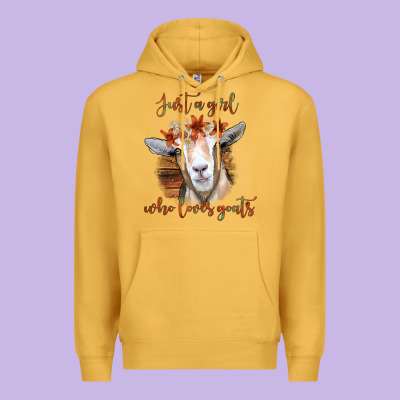 Just A Girl Who Loves Goat Premium Hoodie Designed By Bettercallsaul