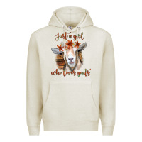 Oatmeal Heather Just a Girl Who Loves Goat Premium Hoodie - Bettercallsaul
