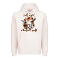 Pale Pink Just a Girl Who Loves Goat Premium Hoodie - Bettercallsaul