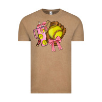Vintage Coffee softball coquette bow Vintage Tee - JahusDesignShop