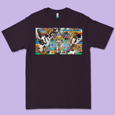Happy Birthday Alpaca Blue Cup Premium Tee Designed By Barkaloodesign