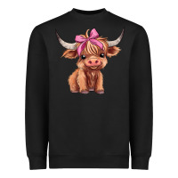 Black cute  heifer Heavyweight Sweatshirt - AdoDesignShop