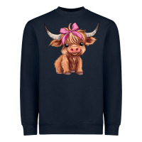 Navy cute  heifer Heavyweight Sweatshirt - AdoDesignShop