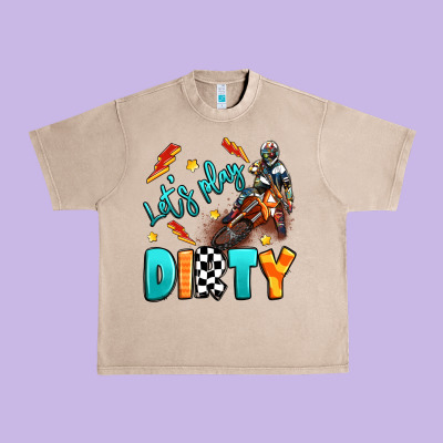Let's Play Dirty Urban Heavy Tee Designed By Artiststas