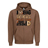 Chestnut i love big sacks tight ends and a strong d Zipper Hoodie - MaliasSmallBusiness