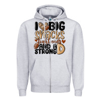 Heather Grey i love big sacks tight ends and a strong d Zipper Hoodie - MaliasSmallBusiness