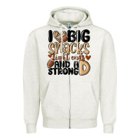 Oatmeal Heather i love big sacks tight ends and a strong d Zipper Hoodie - MaliasSmallBusiness