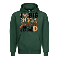 Sports Green i love big sacks tight ends and a strong d Zipper Hoodie - MaliasSmallBusiness