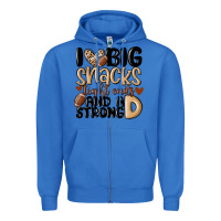 True Royal i love big sacks tight ends and a strong d Zipper Hoodie - MaliasSmallBusiness